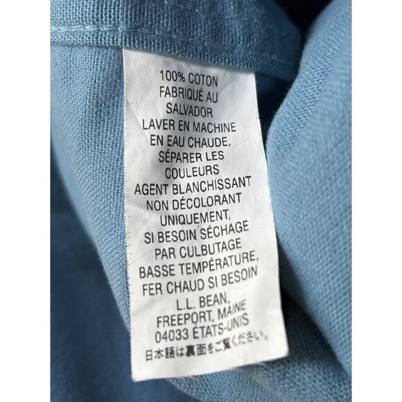 L.L. Bean Men's Chamois Shirt Size Large‎ Blue Outdoor Classic Soft Comfy - Picture 7 of 8